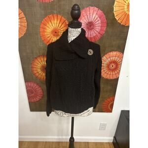 Carraig Donn 100% Merino Wool Chunky Cable Knit Cozycore CabinCore Ireland Sz M